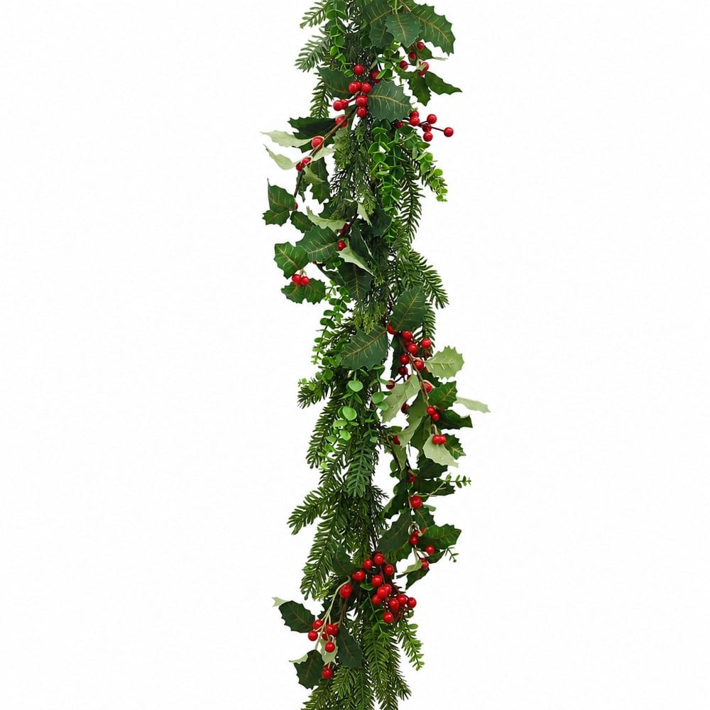 Holly Pine Berry Garland (150cm)