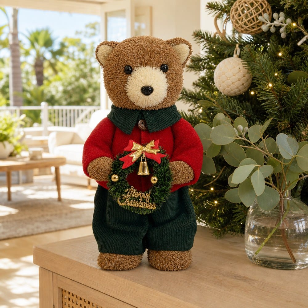 Winterberry Bear - Boy styled in an Australian Christmas setting