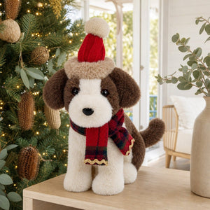 Plush Puppy styled in an Australian Christmas setting