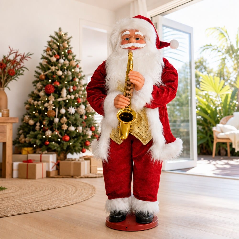 Musical Dancing Santa styled in an Australian Christmas setting