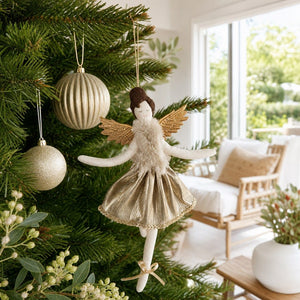 Angel Ballet Dancer Ornament on a decorated Christmas tree