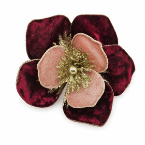 Pink and Plum Floral Clip
