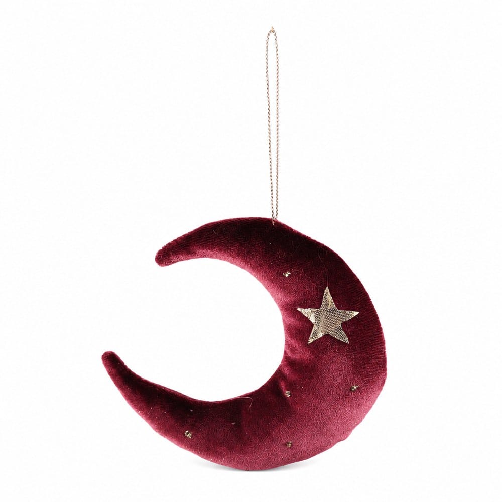 Raspberry Soft Moon Ornament