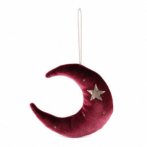 Raspberry Soft Moon Ornament