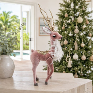 Dusty Rose Reindeer styled in an Australian Christmas setting