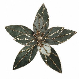 Winter Sage Poinsettia Clip