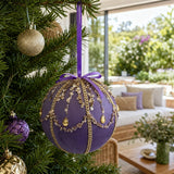 Enchanted Wisteria Bauble on a decorated Christmas tree