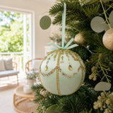 Enchanted Mint Bauble on a decorated Christmas tree