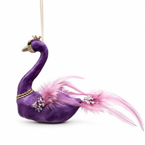Wisteria Swan Ornament
