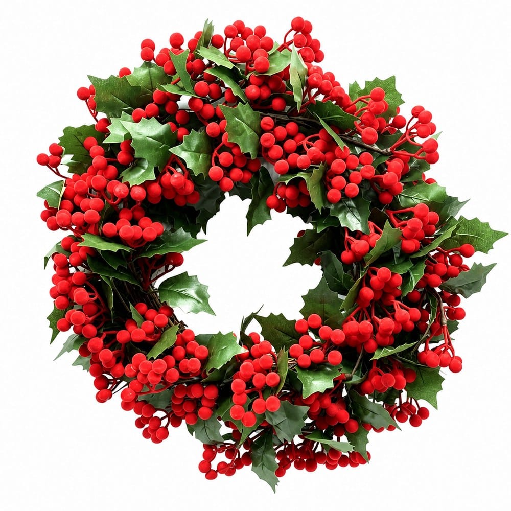 Classic Red Berry Christmas Wreath (55cm)