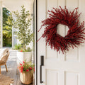 Woodland Berry Twig Wreath styled in an Australian Christmas setting