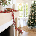 Red Winter Berry Garland styled in an Australian Christmas setting