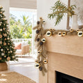 Classic Champagne Bauble Pine Garland styled in an Australian Christmas setting