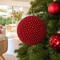 Crimson Pearl Berry Bauble on a decorated Christmas tree