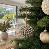 Champagne Glitter Berry Bauble on a decorated Christmas tree