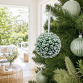 Mint Glitter Berry Bauble on a decorated Christmas tree