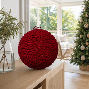 Red Berry Bauble styled in an Australian Christmas setting