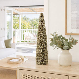 Champagne Glitter Berry Tree styled in an Australian Christmas setting