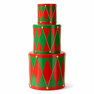 Harlequin Holiday Metal Drum Set (3pc)