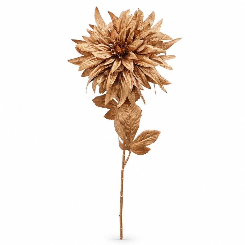 Copper Spiky Metallic Flower Stem (77cm)