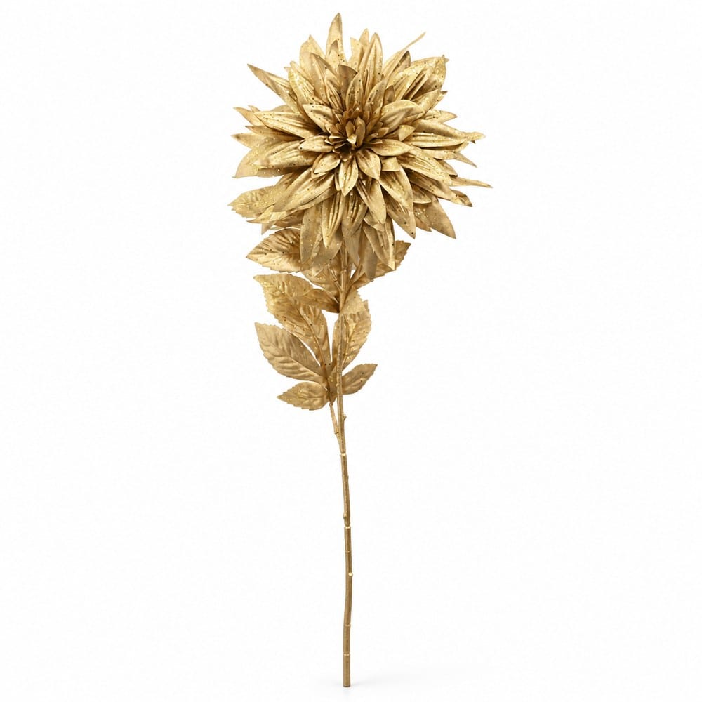 Gold Spiky Metallic Flower Stem (77cm)