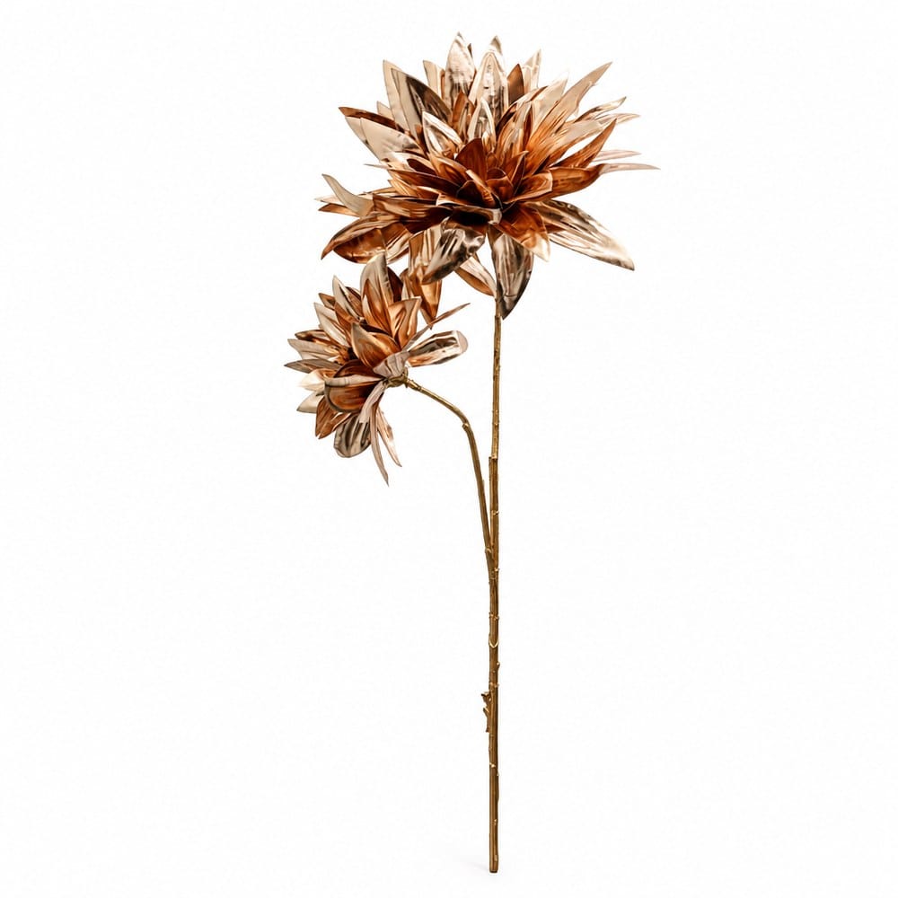 Copper Metallic Double-Head Floral Stem (74cm)