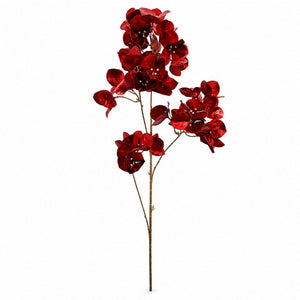 Red Flower Cluster 4 Head Stem (99cm)