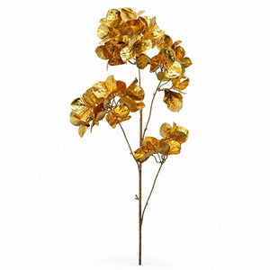 Gold Flower Cluster 4 Head Stem (99cm)
