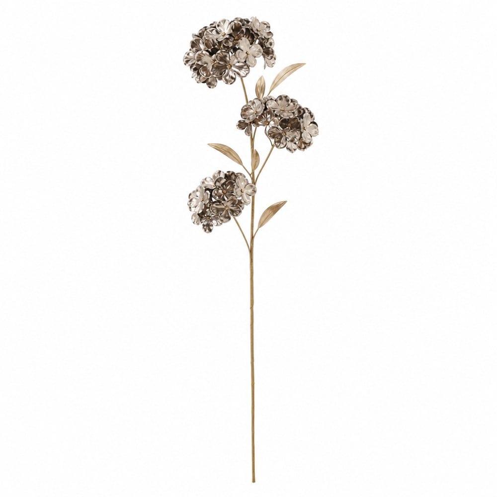 Champagne Triple-Head Floral Stem (73cm)