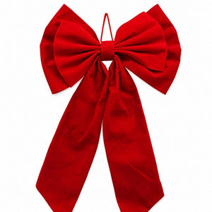 Double Layer Flocked Burgundy Bow (70cm x 45cm)