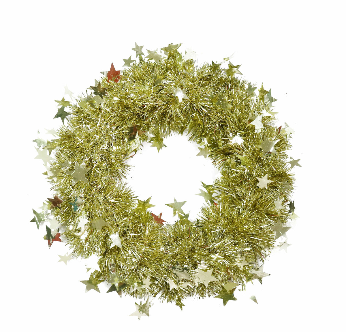 Tinsel Starry Wreath Asst (28cm)