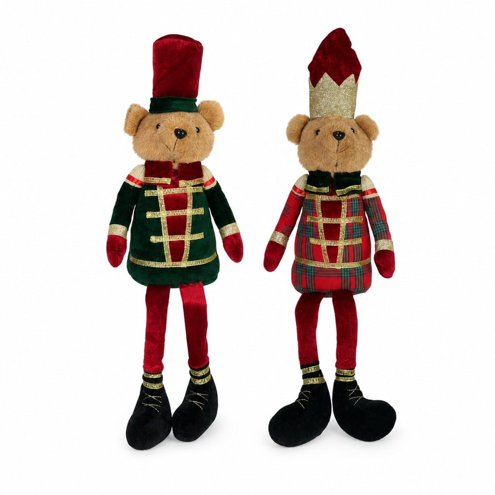 Shelf Sitting Soldier Bear 2 Asst (54cm)