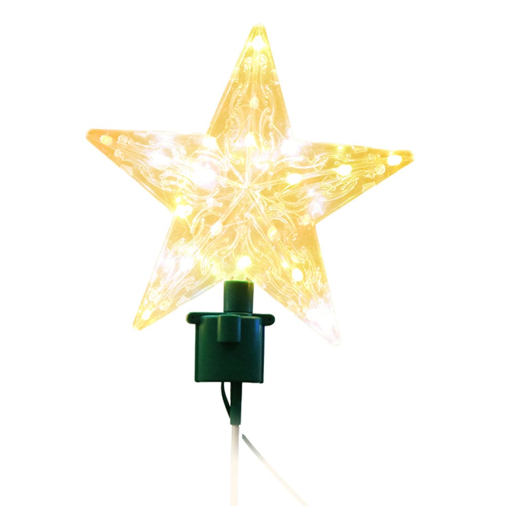 LED Rotating Star Tree Topper 2 Asst