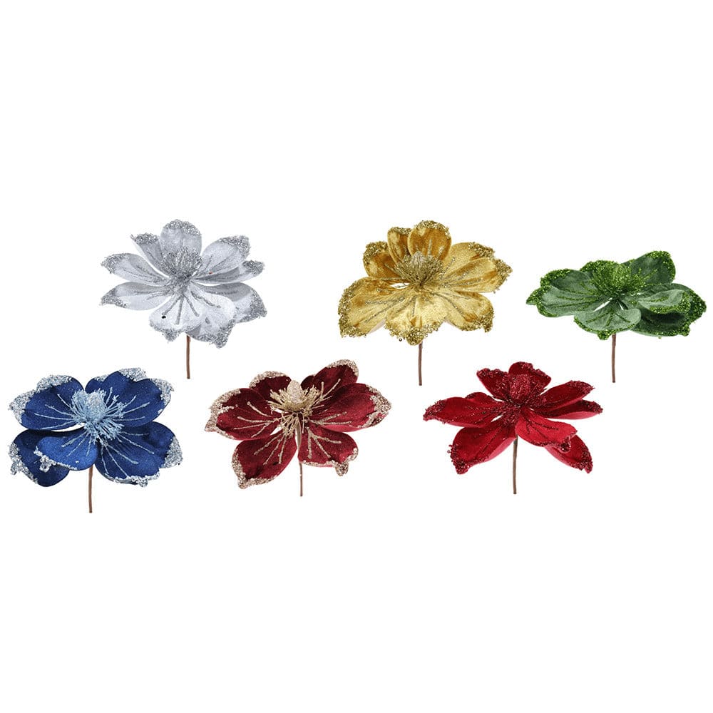 Heavy Glitter Magnolia 6 Asst (22cm)