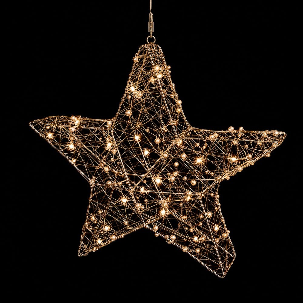 LED 3D Wire Beaded Star