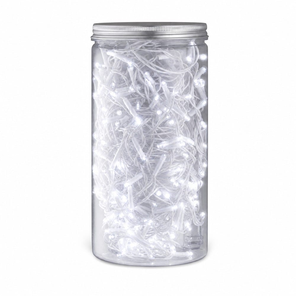 200 Battery LED Cool Icicle Lights in Jar