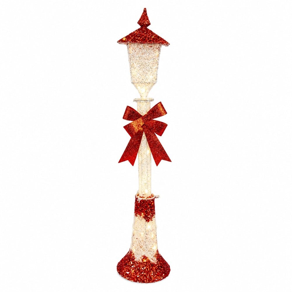 LED Twinkling Glitter Street Lamp Red (1.2m)