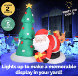Inflatable Santa and Puppy (1.95m) - View 1