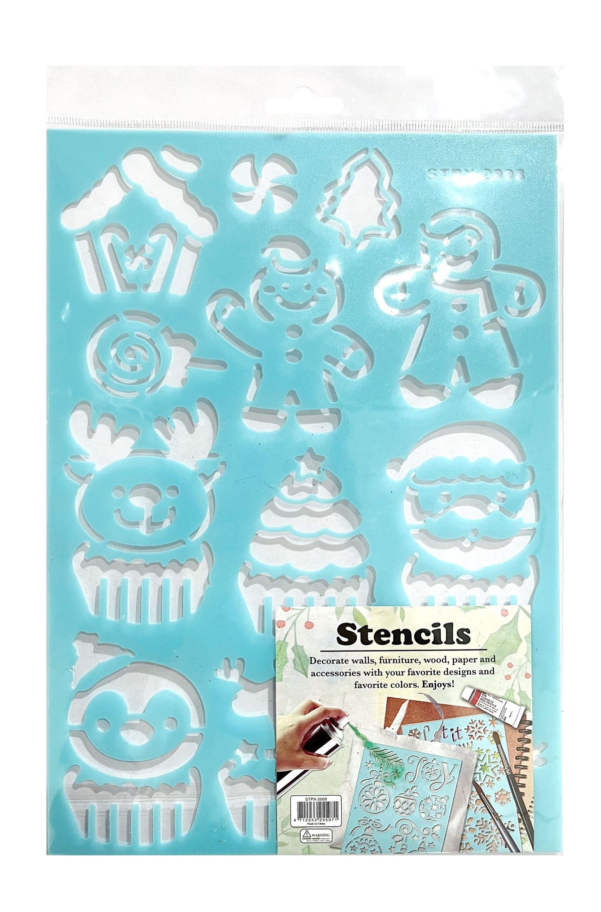 Plastic Snow Spray Stencil Asst - View 4