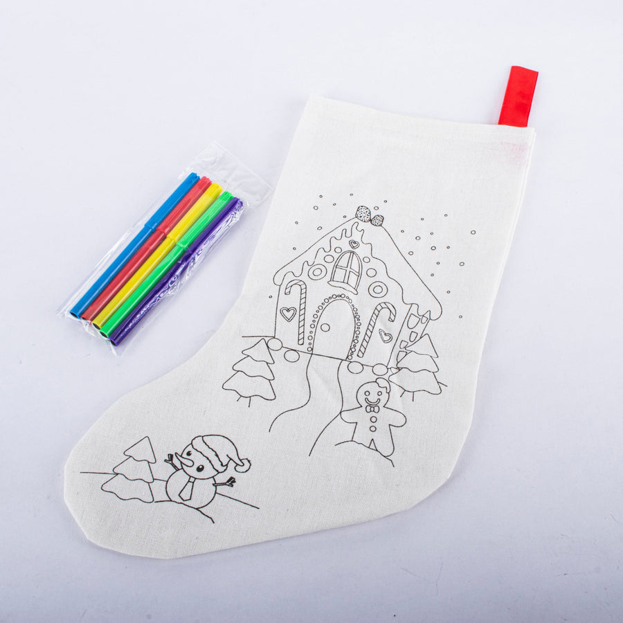 Christmas Colour-In Stocking