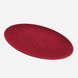 Flocked Red Plate - View 1