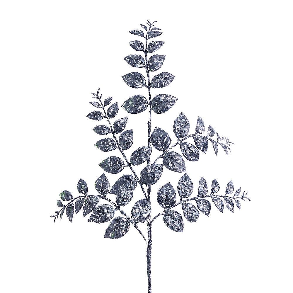 Grey Glitter Leaf Pick (70cm)