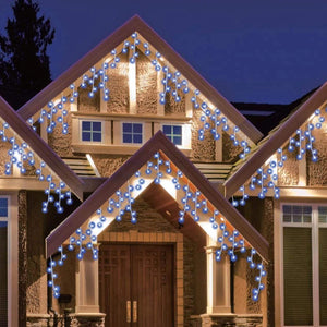 LED Blue Icicle Lights (20m) - View 2