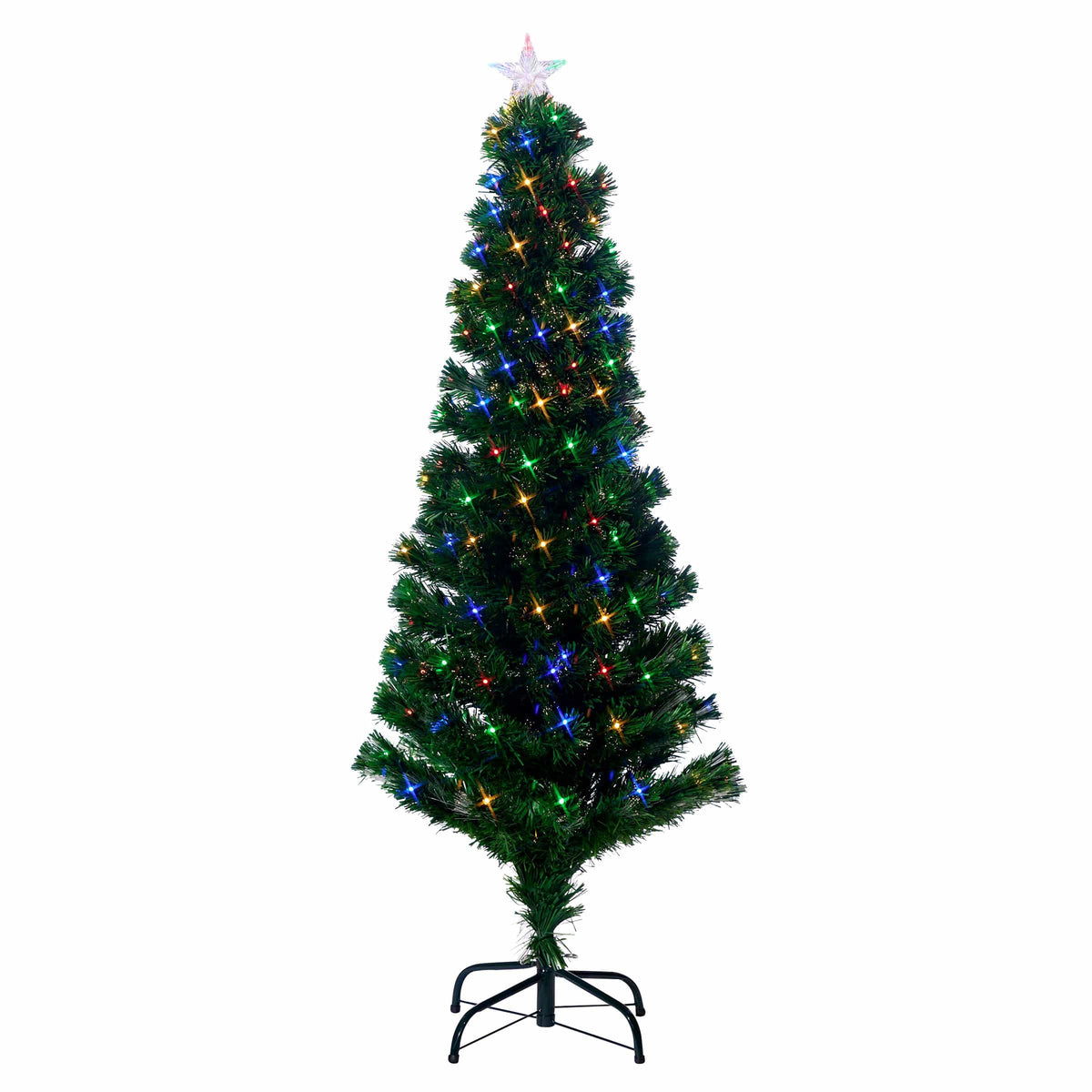 Fibre Optic Slim Tree with Multicoloured LEDs (1.5m)
