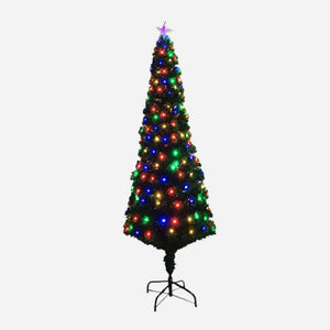 Fibre Optic Slim Tree with Multicoloured LEDs (1.5m) - View 1