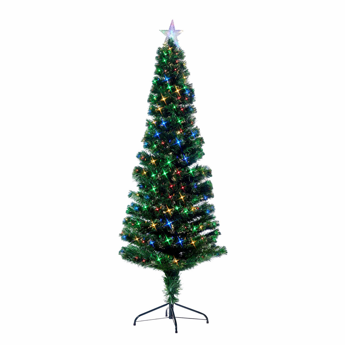 Fibre Optic Tree Slim with Multicoloured LEDs (1.8m) - View 2