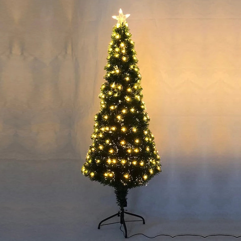 FIBREOPTIC TREE 150cm 185 WARM WHITE LEDS - Christmas World