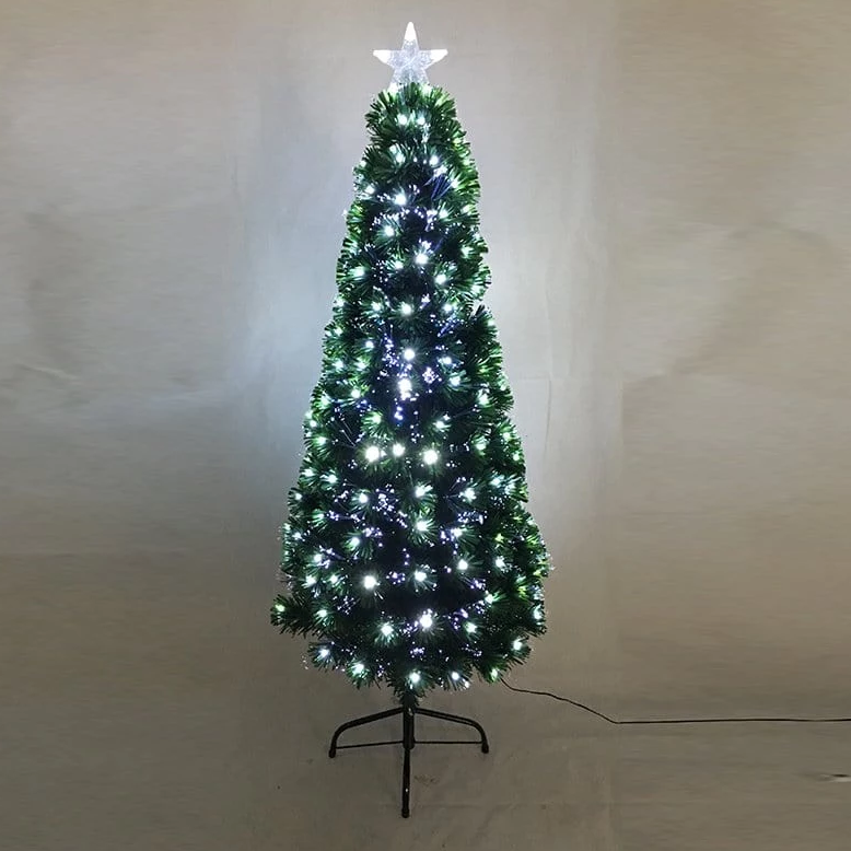 FIBREOPTIC TREE 180cm 248 COOL WHITE LEDS - Christmas World