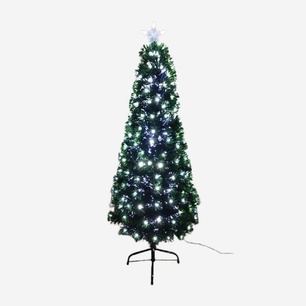 Slim Fibre Optic Tree with Cool White LEDs  (1.8m) - View 2