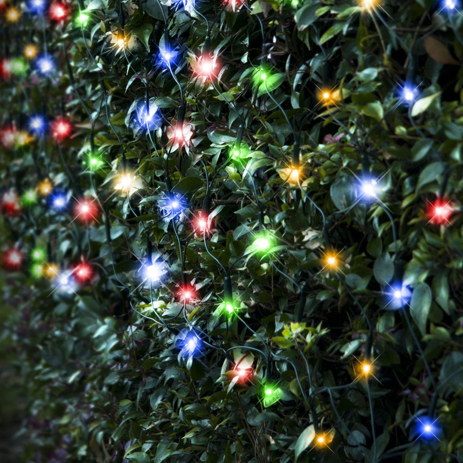 LED Solar Multicoloured Net Light (4x1.3m)